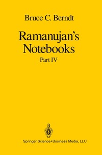 bokomslag Ramanujans Notebooks