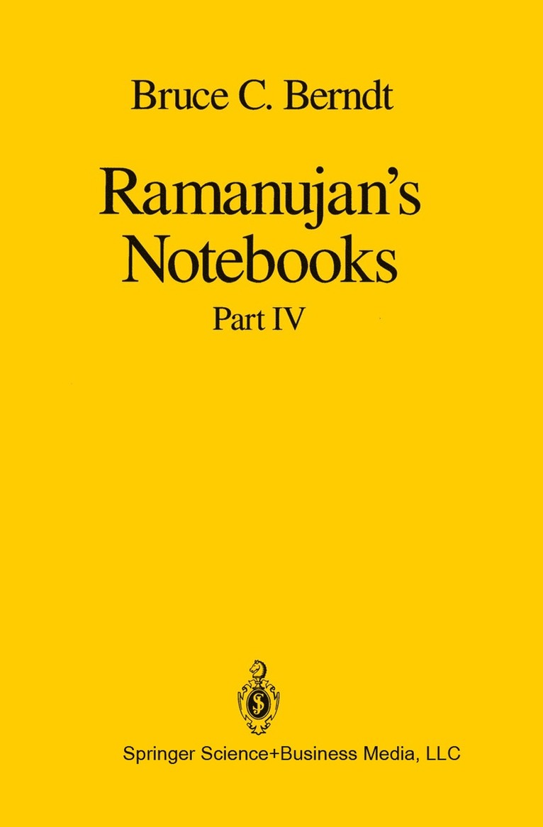 Bruce C. Berndt - Ramanujan’s Notebooks, Häftad
