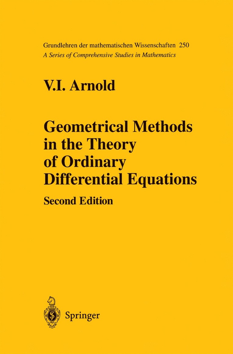 Geometrical Methods in the Theory of Ordinary Differential Equations 1