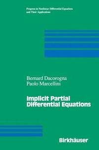 bokomslag Implicit Partial Differential Equations