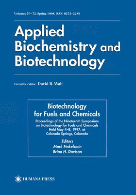 Biotechnology for Fuels and Chemicals 1