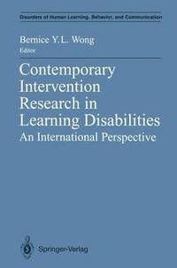 bokomslag Contemporary Intervention Research in Learning Disabilities