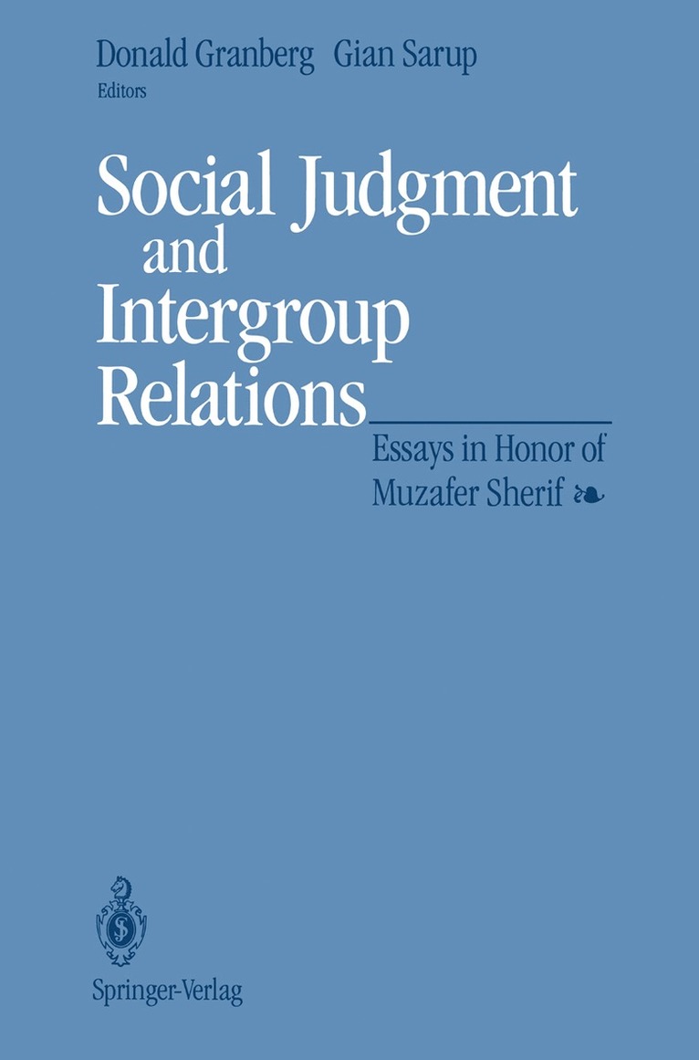 Donald Granberg, Gian Sarup - Social Judgment and Intergroup Relations, Häftad