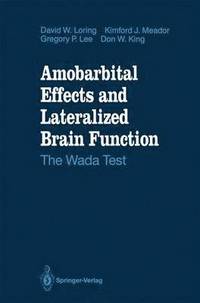 bokomslag Amobarbital Effects and Lateralized Brain Function
