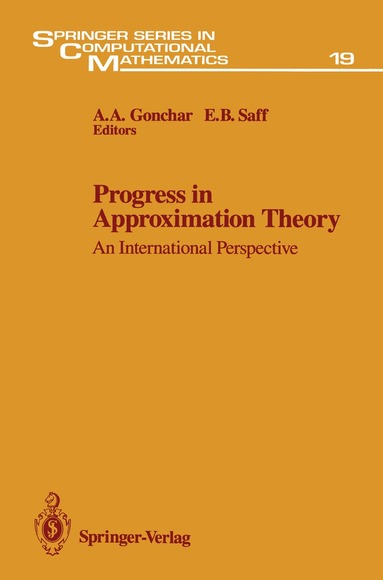 A.A. Gonchar, E.B. Saff - Progress in Approximation Theory, Häftad