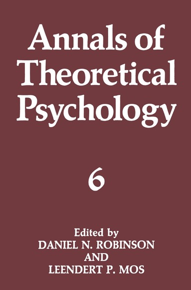 Daniel N. Robinson, Leendert P. Mos - Annals of Theoretical Psychology, Häftad