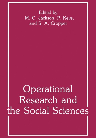 bokomslag Operational Research and the Social Sciences