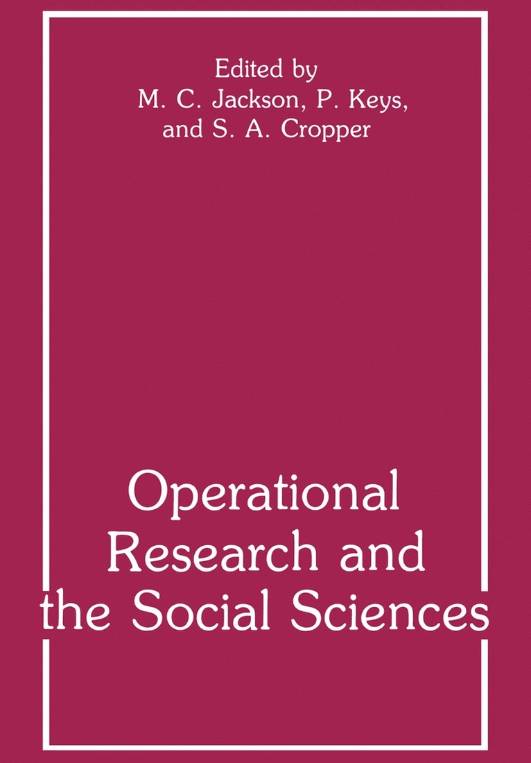 Operational Research and the Social Sciences 1