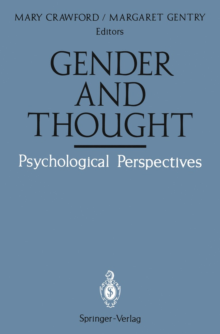 Mary Crawford, Margaret Gentry, MARY Crawford - Gender and Thought: Psychological Perspectives, Häftad