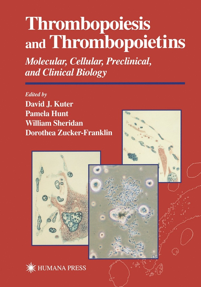 David Kuter, Pamela Hunt, William P. Sheridan, Dorothea Zucker-Franklin - Thrombopoiesis and Thrombopoietins, Häftad