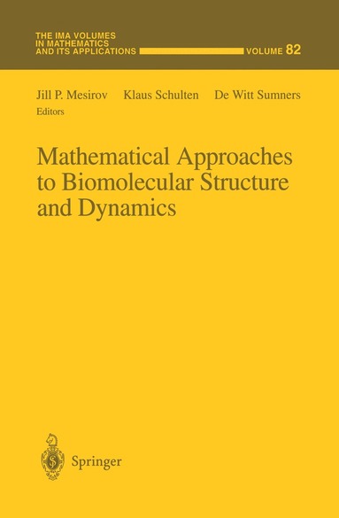 Jill P. Mesirov, Klaus Schulten, De Witt Sumners - Mathematical Approaches to Biomolecular Structure and Dynamics, Häftad
