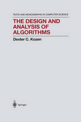 Dexter C. Kozen - Design and Analysis of Algorithms, Häftad