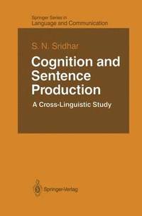 bokomslag Cognition and Sentence Production