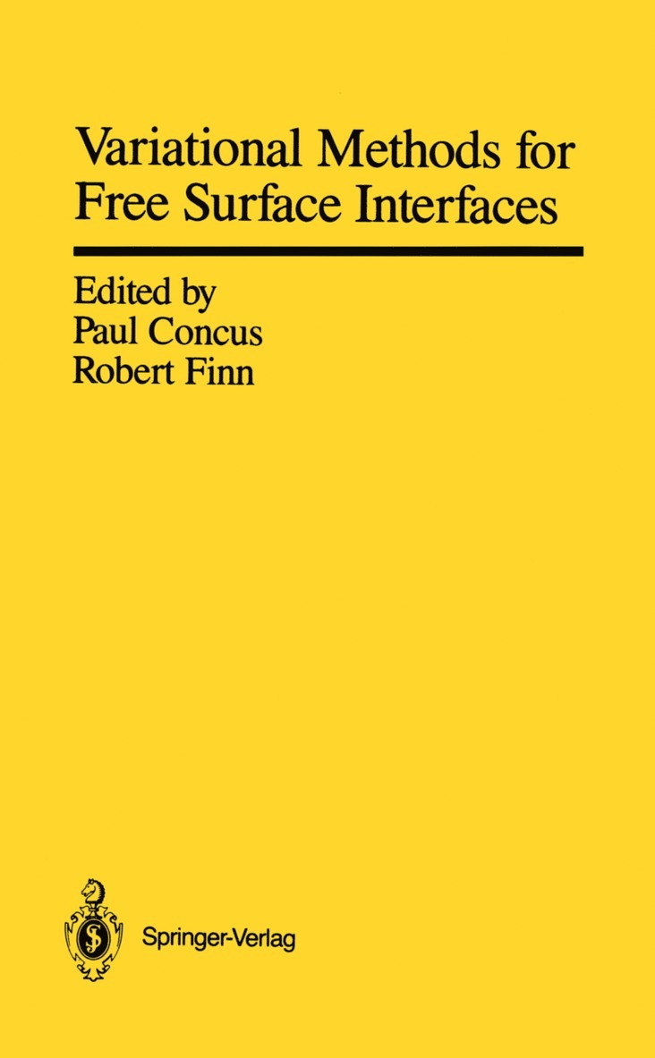 Paul Concus, Robert Finn - Variational Methods for Free Surface Interfaces, Häftad