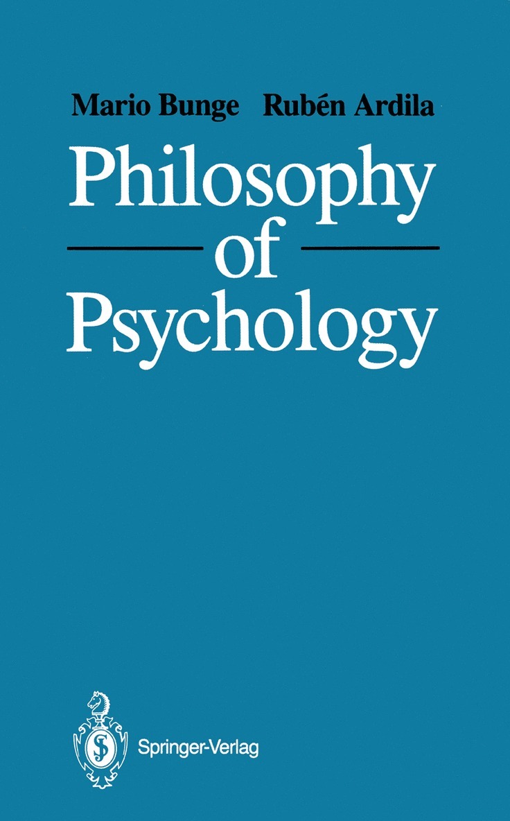 Mario Bunge, Ruben Ardila - Philosophy of Psychology, Häftad