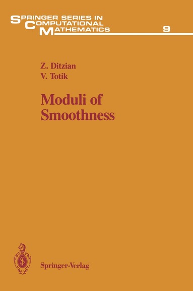 Z. Ditzian, V. Totik - Moduli of Smoothness, Häftad
