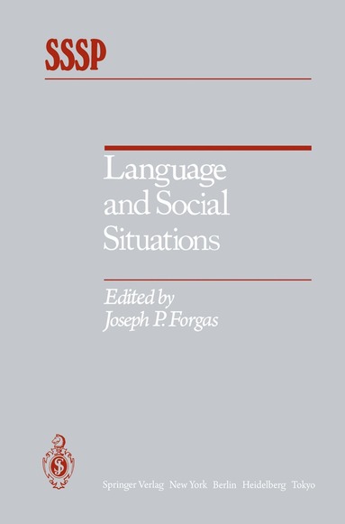 Joseph P. Forgas - Language and Social Situations, Häftad