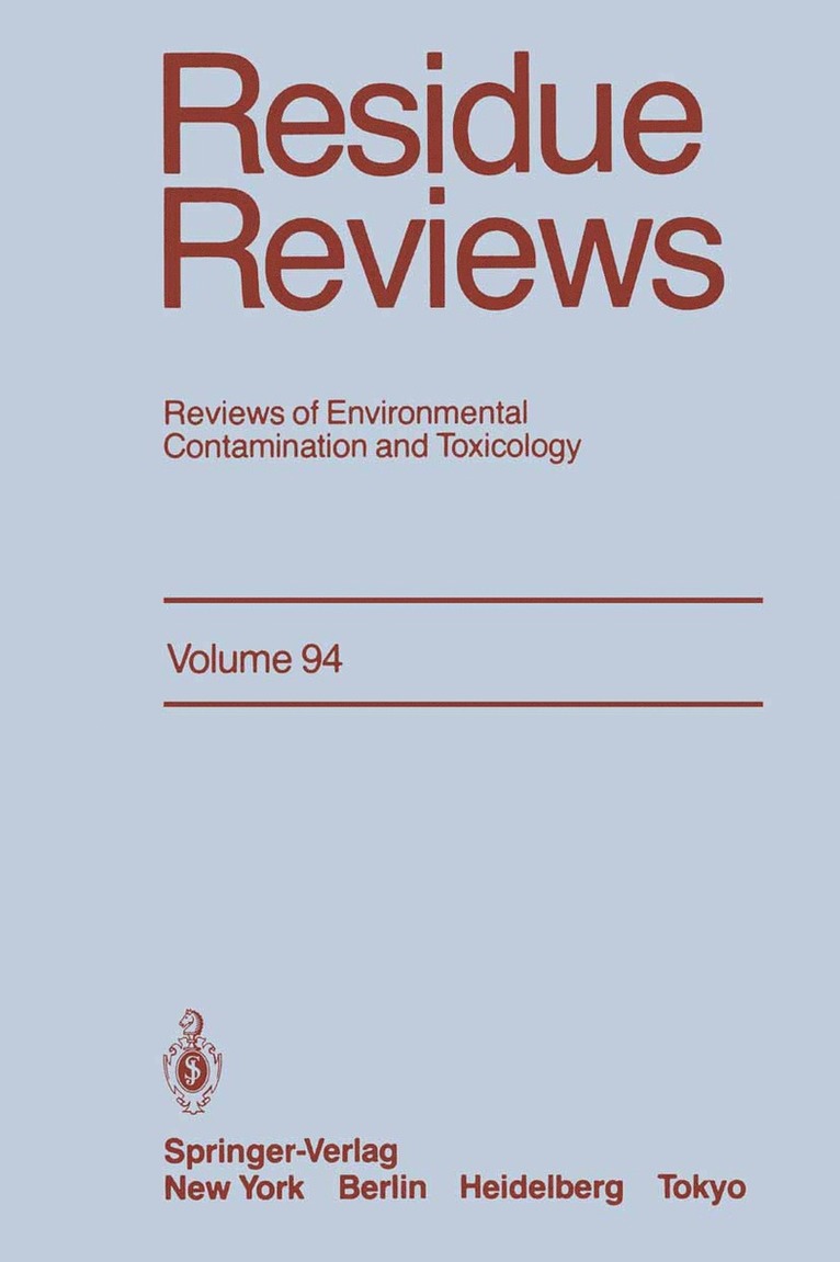 Francis A. Gunther, Francis a. Gunther - Residue Reviews, Häftad
