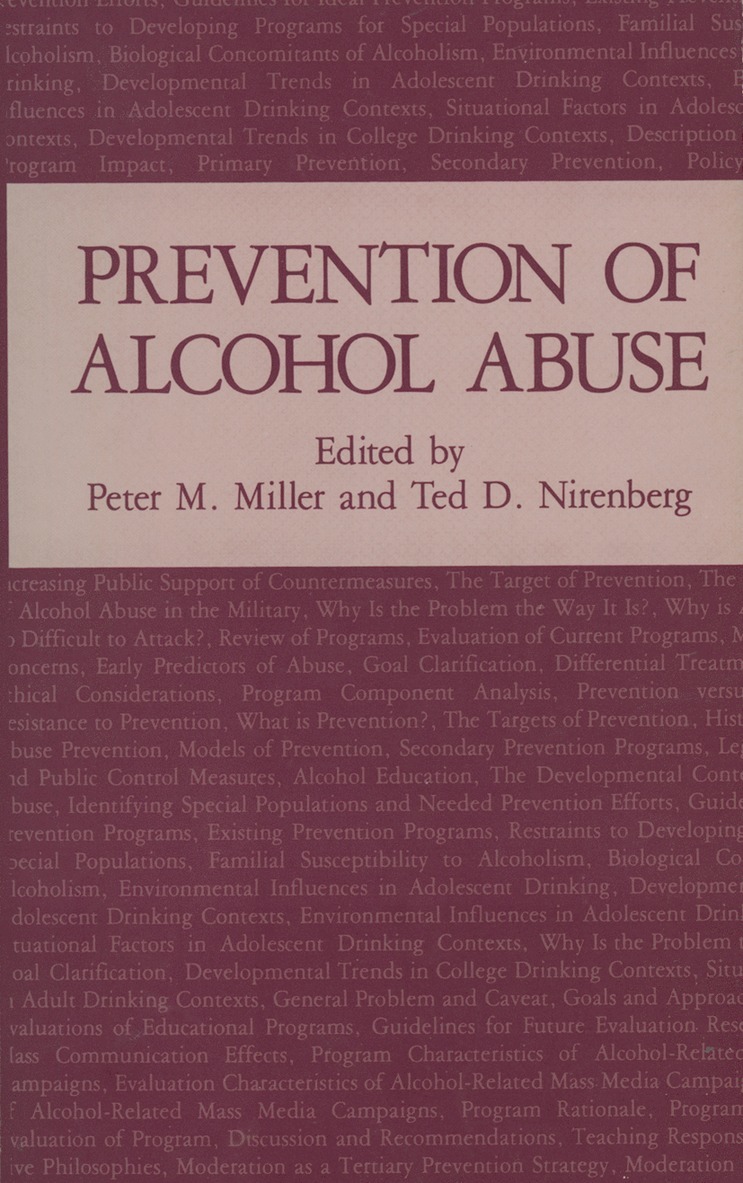 Peter M. Miller, Ted D. Nirenberg - Prevention of Alcohol Abuse, Häftad