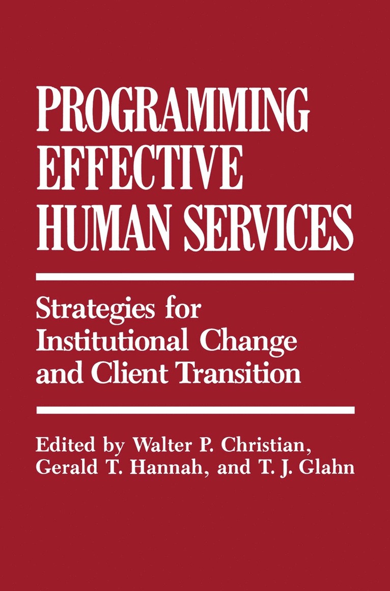 Walter Christian - Programming Effective Human Services, Häftad
