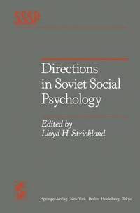 bokomslag Directions in Soviet Social Psychology
