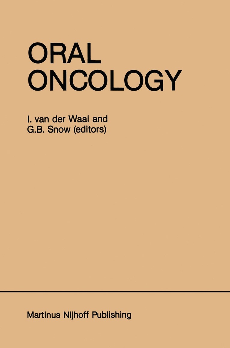 I. van der Waal, G.B. Snow, I. Van Der Waal, G. B. Snow, I. Van Der Waal - Oral Oncology, Häftad