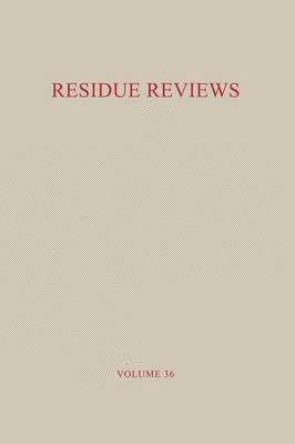 Residue Reviews / Rckstands-Berichte 1