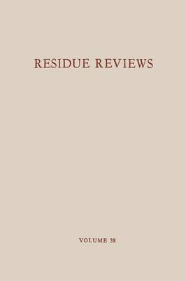 Residue Reviews / Rckstands-Berichte 1