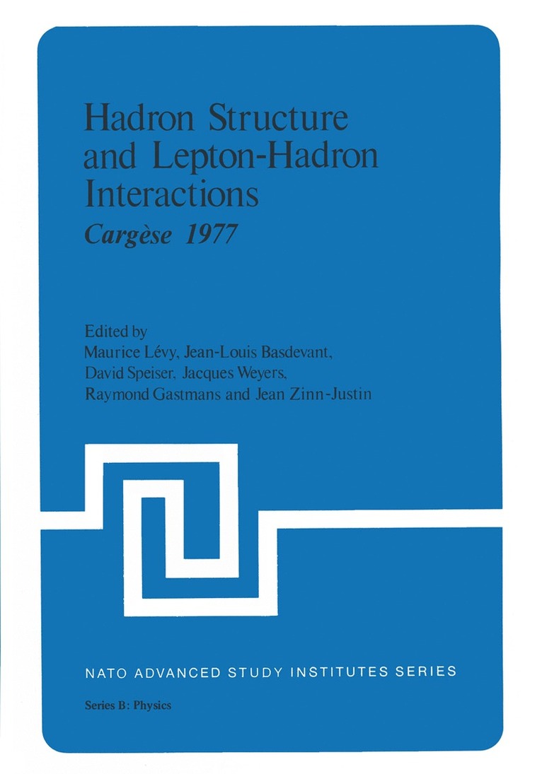 Maurice Levy, Jean-Louis Basdevant, David Speiser, Jacques Weyers, Raymond Gastmans - Hadron Structure and Lepton-Hadron Interactions, Häftad