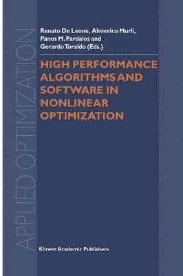 bokomslag High Performance Algorithms and Software in Nonlinear Optimization