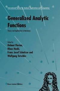bokomslag Generalized Analytic Functions