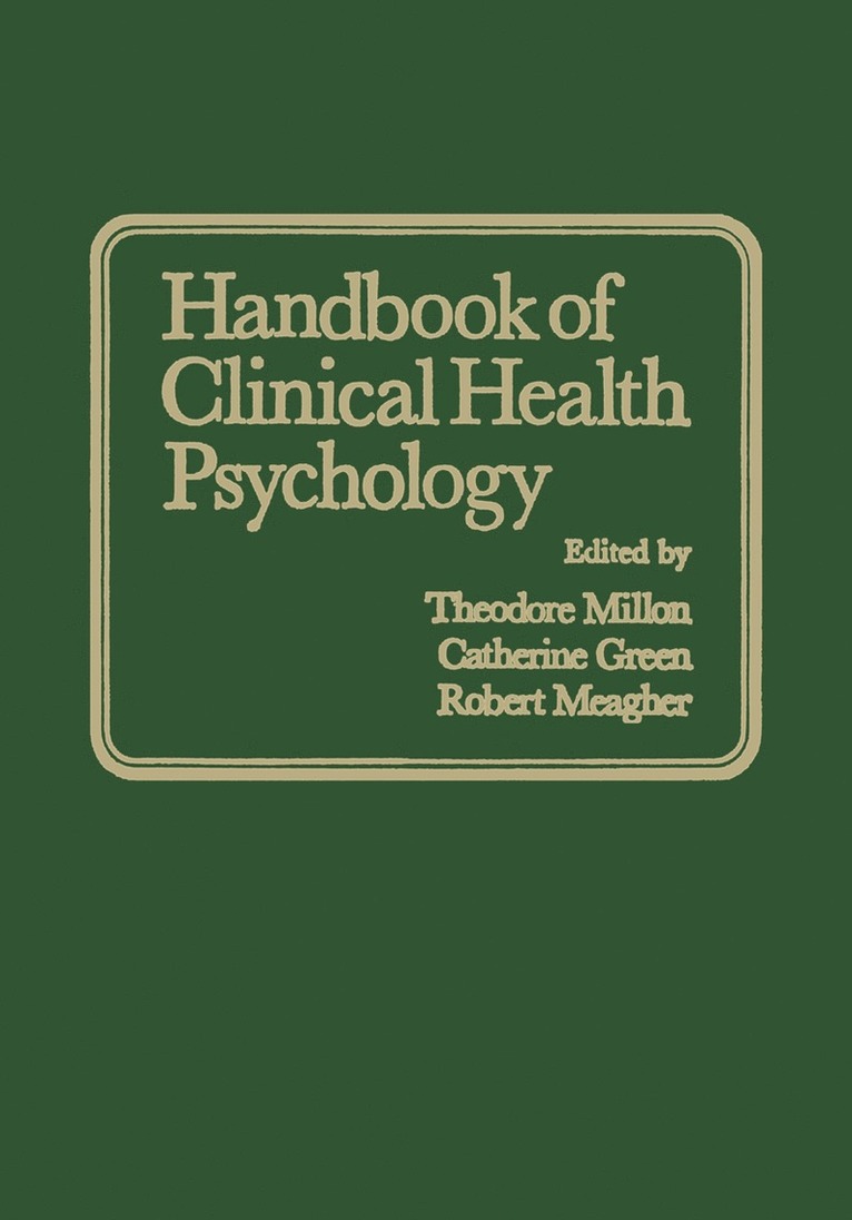 Handbook of Clinical Health Psychology 1