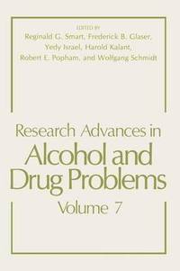 bokomslag Research Advances in Alcohol and Drug Problems