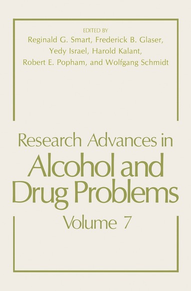 bokomslag Research Advances in Alcohol and Drug Problems