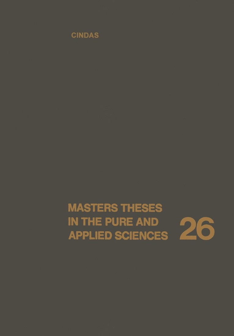 Wade Shafer - Masters Theses in the Pure and Applied Sciences, Häftad