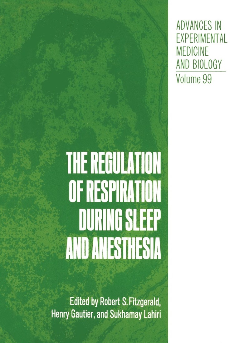 Robert Fitzgerald - Regulation of Respiration During Sleep and Anesthesia, Häftad