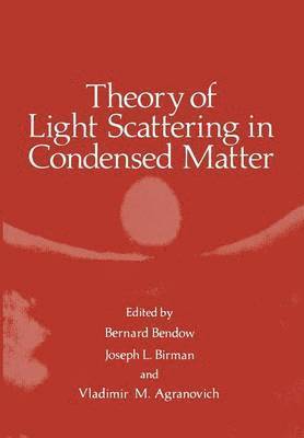 Bernard Bendow - Theory of Light Scattering in Condensed Matter, Häftad