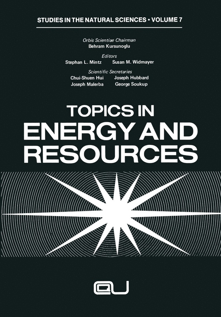 Stephan L. Mintz, Susan M. Widmayer - Topics in Energy and Resources, Häftad