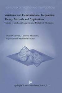 bokomslag Variational and Hemivariational Inequalities Theory, Methods and Applications