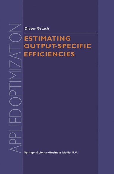 bokomslag Estimating Output-Specific Efficiencies