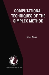 bokomslag Computational Techniques of the Simplex Method