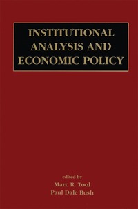 bokomslag Institutional Analysis and Economic Policy