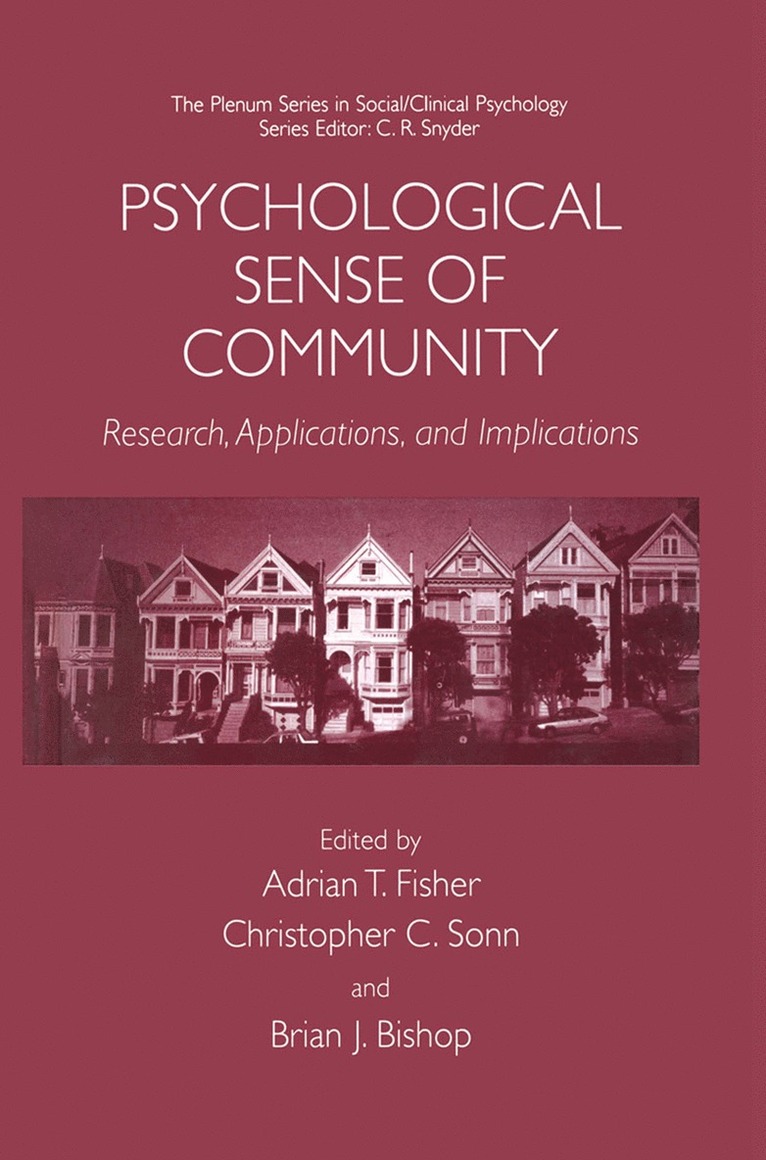 Adrian T. Fisher, Christopher C. Sonn, Brian J. Bishop - Psychological Sense of Community, Häftad