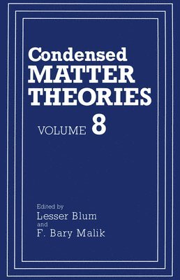 Condensed Matter Theories 1