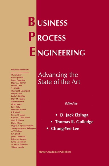 D. Jack Elzinga, Thomas R. Gulledge, Chung-Yee Lee - Business Process Engineering, Häftad