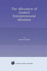 bokomslag Allocation of Limited Entrepreneurial Attention