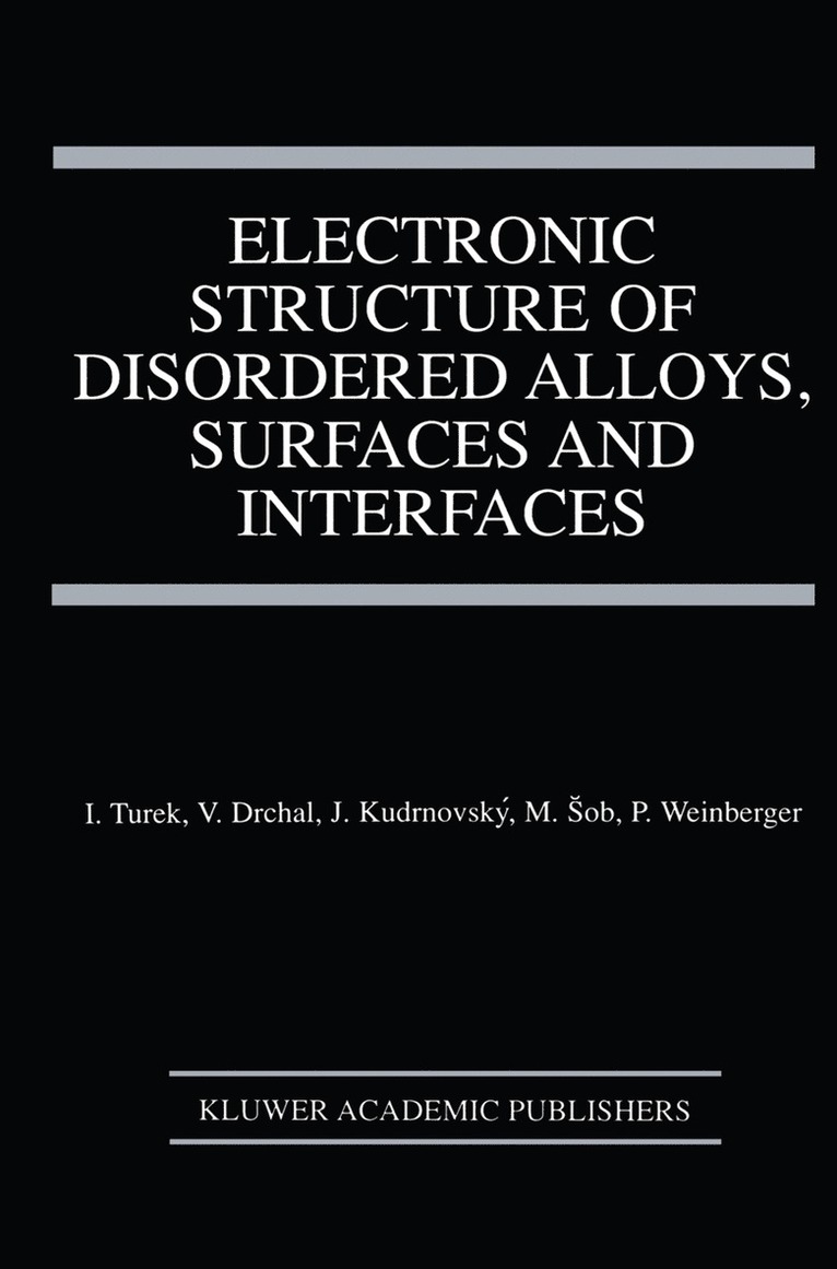 Electronic Structure of Disordered Alloys, Surfaces and Interfaces 1