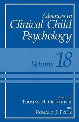 bokomslag Advances in Clinical Child Psychology
