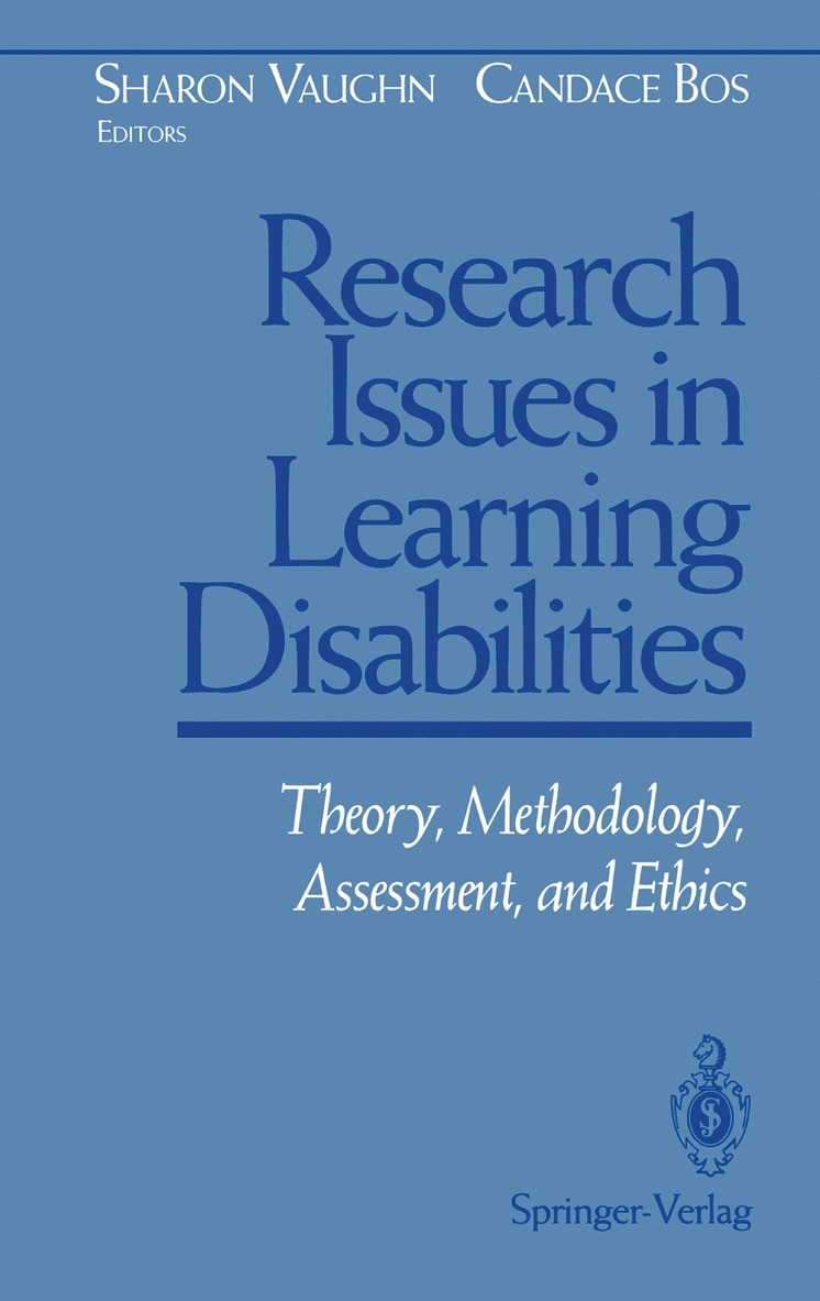 Research Issues in Learning Disabilities 1