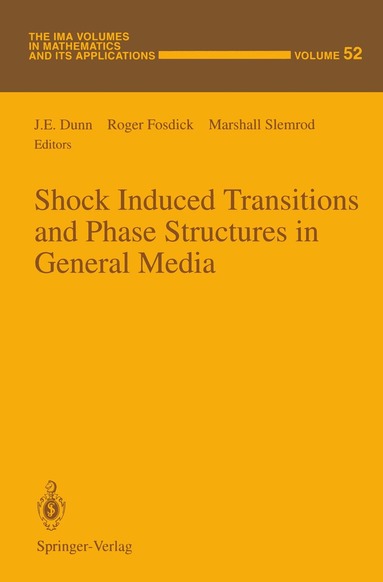 J.E. Dunn, Roger Fosdick, Marshall Slemrod - Shock Induced Transitions and Phase Structures in General Media, Häftad